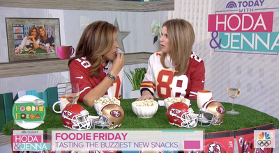 TODAY Show hosts Hoda Kotb & Jenna Bush Hager with Snack Pop on Foodie Friday!