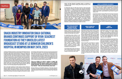 Snack Industry Innovator SNAX-SATIONAL Brands Continues Support of Ryan Seacrest Foundation